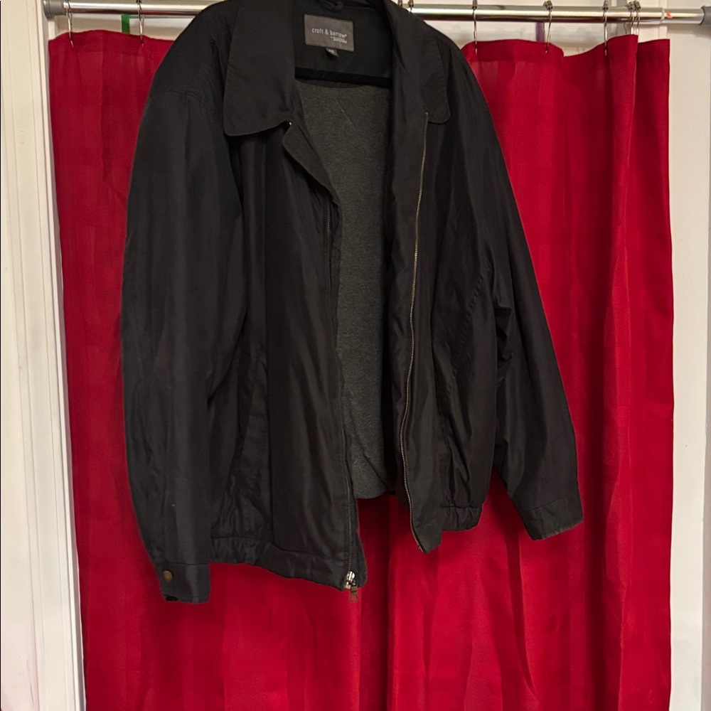 Croft & Barrow Men's Black Windbreaker